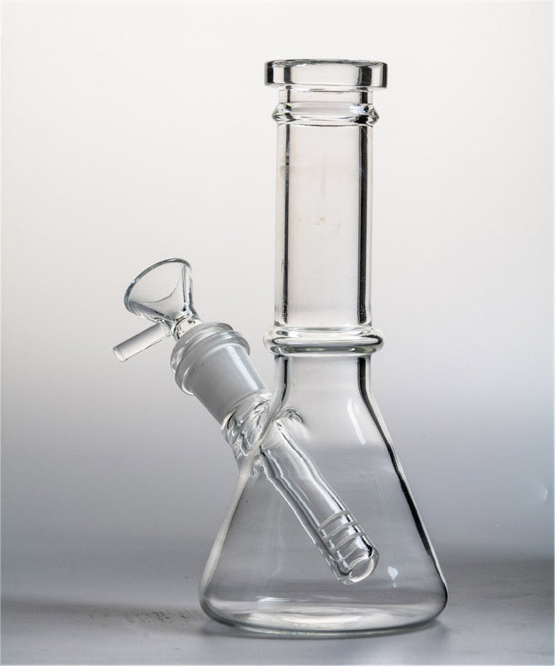 

Beaker bong Thickness Glass Water Bongs beaker base Waterpipe Clear Glass Water Pipes 20 cm Height cheap bongs with down stem bowl