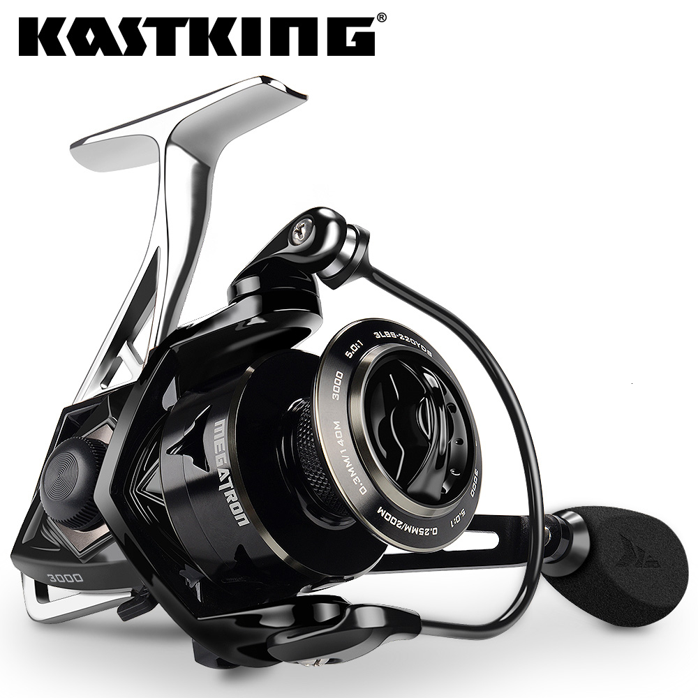 

KastKing Megatron 21KG Max Drag Carbon Drag Spinning Fishing Reel With Large Spool Aluminum Body Saltwater Spinning Fishing Reel T191015