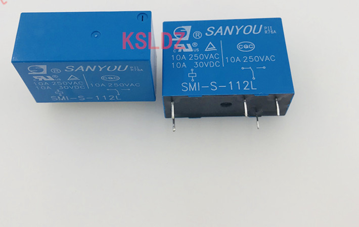 

Free shipping lot(5pieces/lot) 100%Original New SAN YOU SMI-S-112L 12VDC SMI-S-124L 24VDC 5PINS 10A Power Relay