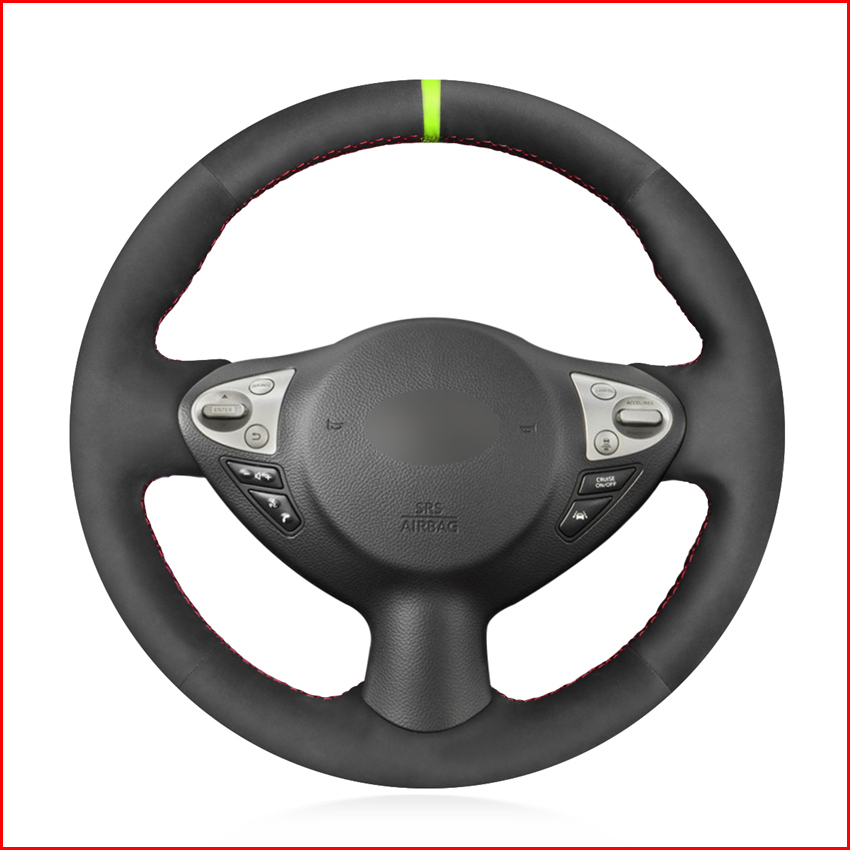 

Black Suede Hand Sew Comfortable Soft Steering Wheel Cover for Infiniti FX FX35 FX37 FX50 QX70 Nissan Juke Maxima 370Z Sentra SV