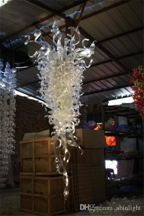 

Big Size Pure Colored Chandelier Elegant Hotel Modern Hand Blown Glass Chandelier Large Contemporary Murano Glass Hanging Lighting