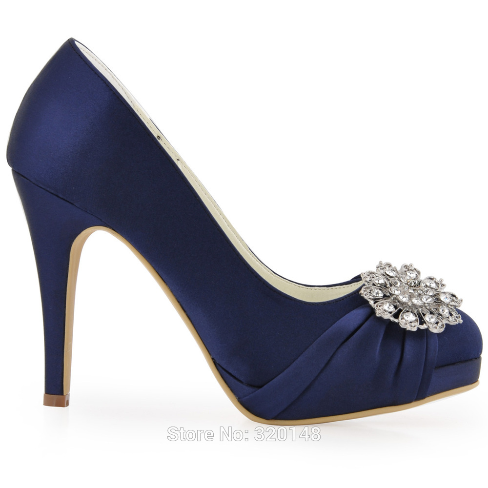navy blue wedding shoes for bride
