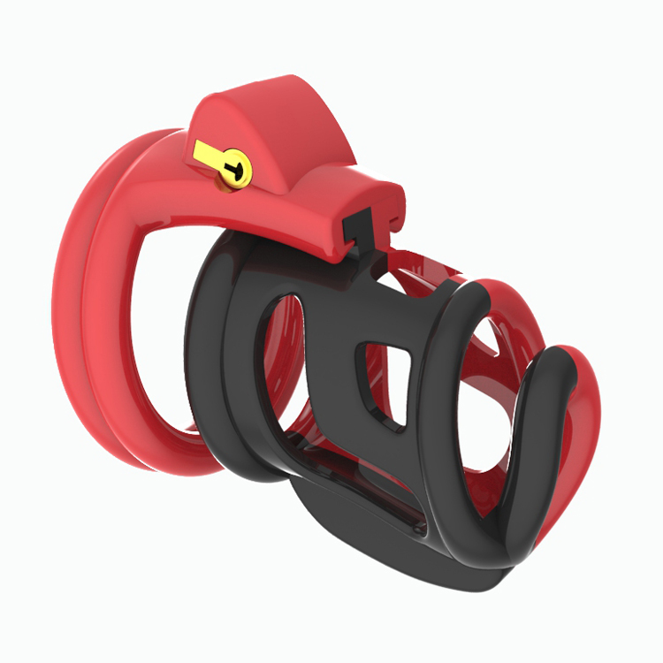 

Men's Contrast Color Magic Locker with Four Rings New Arrival Male Plastic Chastity Cage Locking Belt Device Sexy Toys DoctorMonalisa CC189