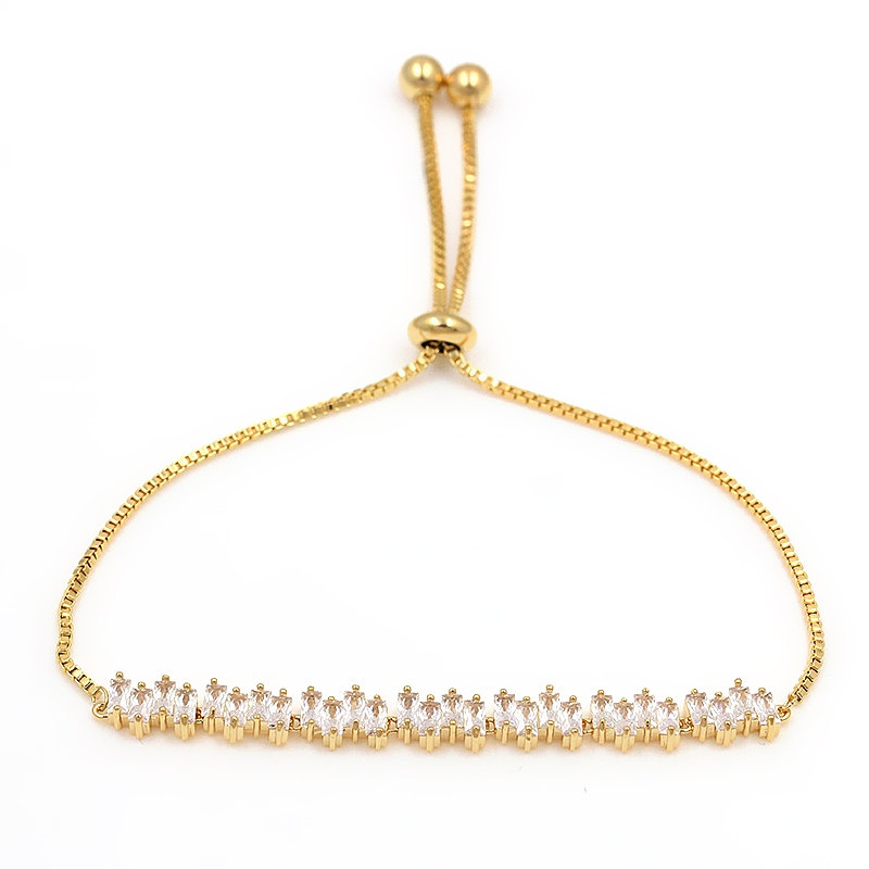 

WEIMANJINGDIAN Brand High Quality Cubic Zirconia CZ Crystal Adjustable Bracelets for Women or Wedding Brides