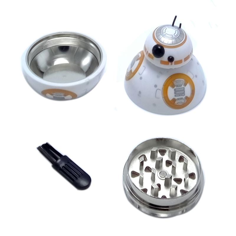 

Smoking Tobacco grinders 2inches 3 Layers herb Grinder Spice Miller Robot Shape Smoke For wholesell