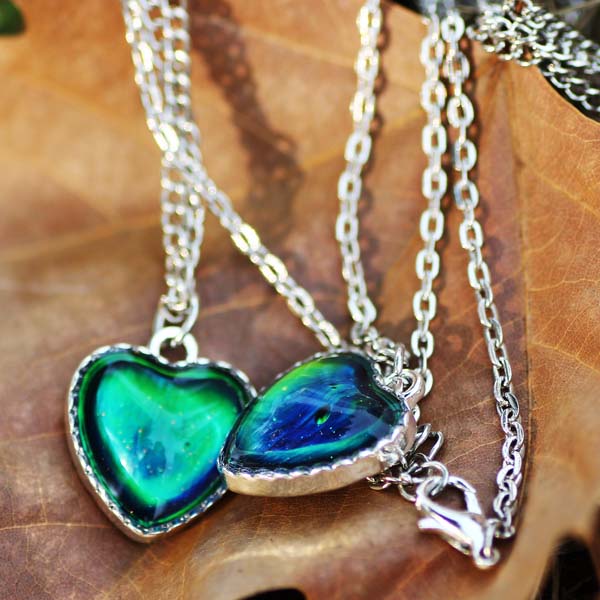 Luxury Design High Quality 12 Colors Change Mood Heart Stone Pendant Necklace for Sale-image-437238692