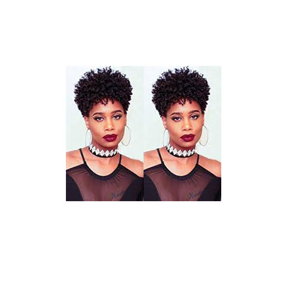 

beautiful hairstyle soft Malaysian Hair afro African Americ short kinky curly Simulation Human Hair curly natural wig for women, Black