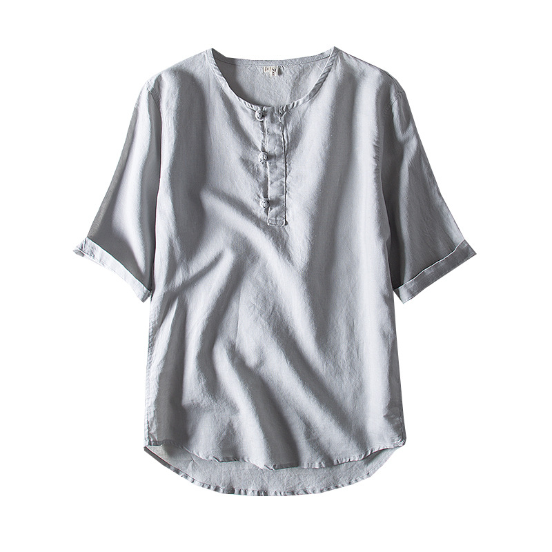 

Summer Mens Short Sleeve Breathable Fishing Climbing Outdoor T-shirt Men Hiking Running Linen T Shirt Loose Fit Pullover T-shirt, Beige