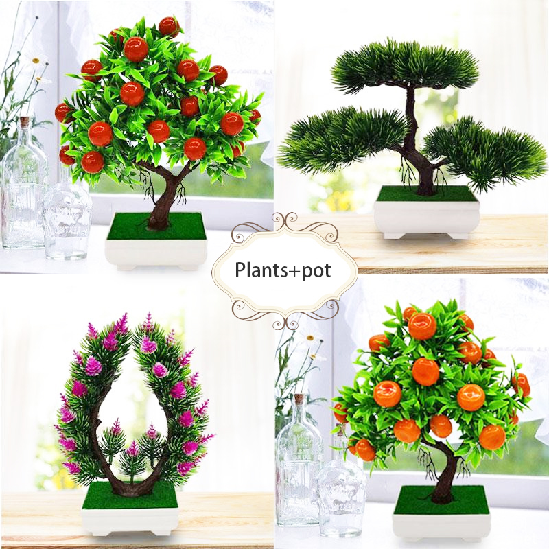 

Yoshiko Artificial Plants Bonsai Tree Pot Plants Fake Flowers Potted Ornaments For Wedding Home Table Decoration Hotel Decor