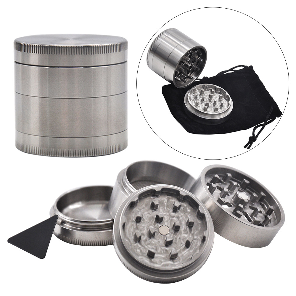 

New "304 Stainless Steel" Metal Smoking Heb Grinder 47MM Sharp Diamond Teeth Smoking Tobacco Herb Grinder Spice Crusher Hand Muller