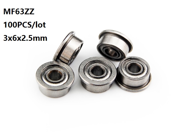 3x8x2.5 mm MF83ZZ 50PCS Metal Shielded FLANGED Ball Bearing Bearings 3*8*2.5