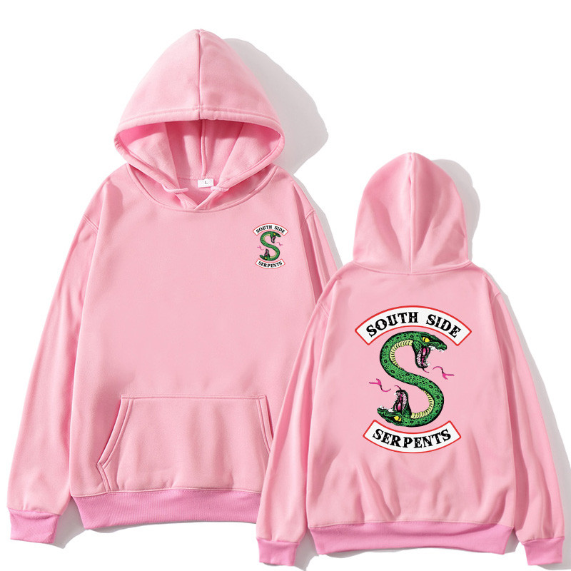 

Men hoodies Southside Harajuku Sweatshirt Hoodie Women South Side Serpents Snake Print Hoody Female Cosplay sudaderas, Pink