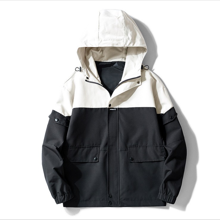 

Men's Hoodies & Sweatshirts Jacket Men Fashion Casual Loose Mens Jackets Streetwear Spring Bomber Male Coat Man Zipper Coats, Black