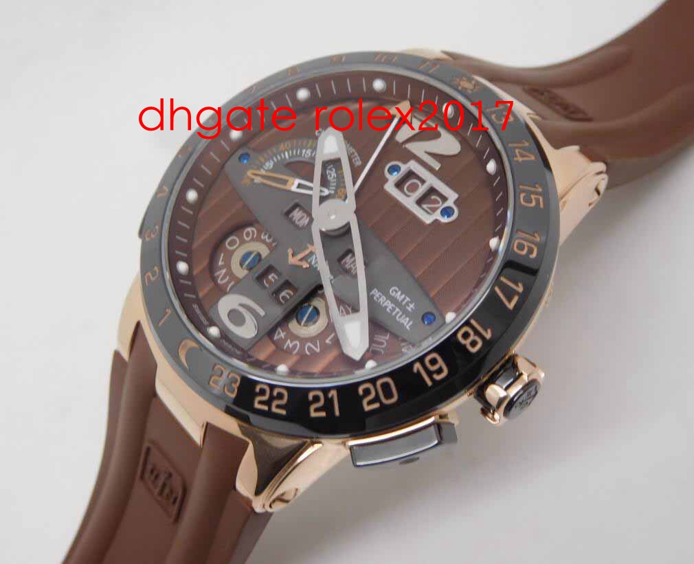 

Men's Asia 23J Automatic watch Brown Dial with Numeral Markers Mens Metallic Bezel 18K Rose Gold Thick Plated Movement Men's Sport Watches, Bronze