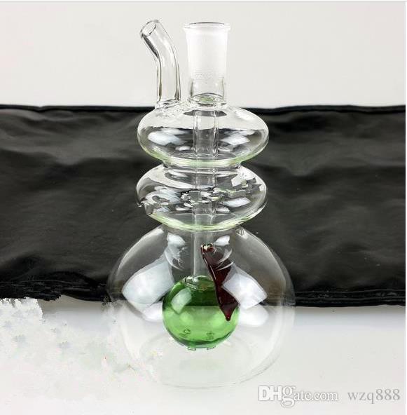 

Three layers of filter glass round belly hookah Wholesale Glass bongs Oil Burner Glass Water Pipes Oil Rigs Smoking Free