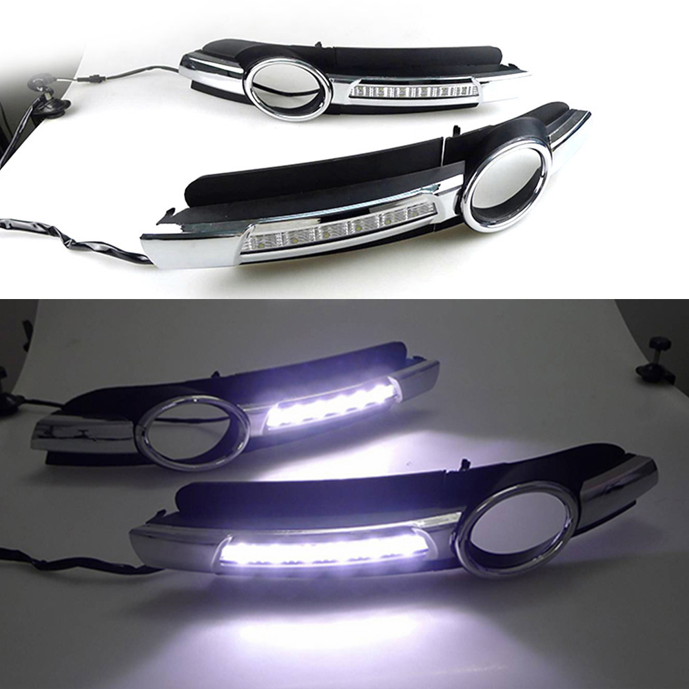 

1 Set LED DRL Daytime Running Lights Daylight Waterproof with turn Signal light For AUDI A6 C6 2005 2006 2007 2008