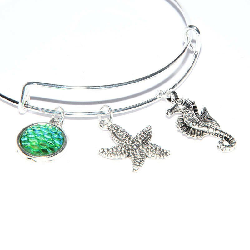 Encanto de sirena de color Oro Italiano De Concha-se adapta a 9mm Clásico Italiano Charms