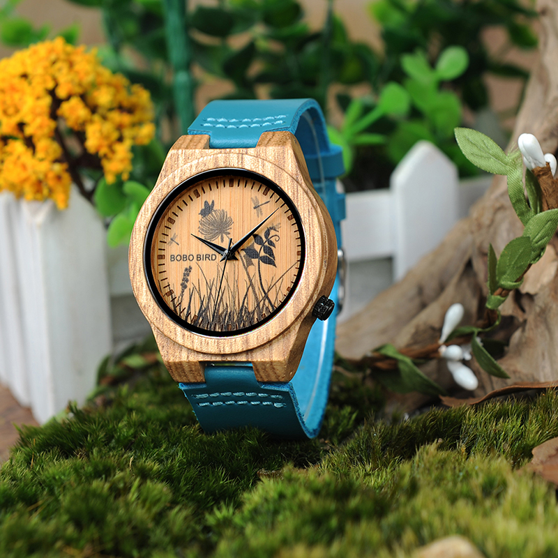 

BOBO BIRD Bamboo Watch Men Special Design Lifelike UV Print Dial Face Wooden Wrist Watch relogio masculino Timepieces Ideal Gift LY191213, C-p20-5