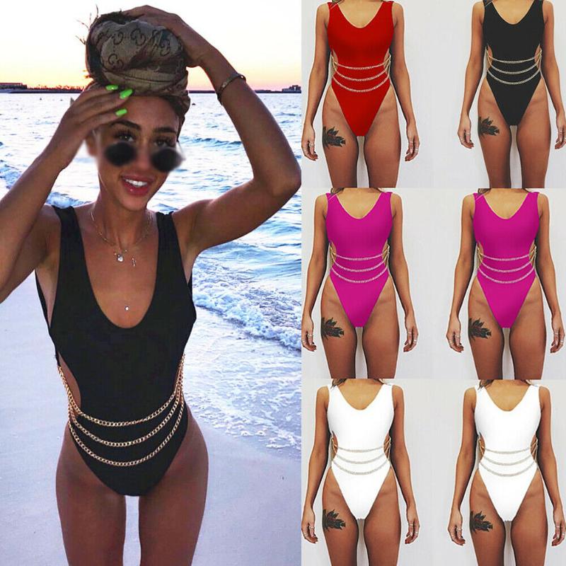 

Sexy Womens Bandage One Piece Bikini Push Up Swimsuit Swimwear Bathing Monokini