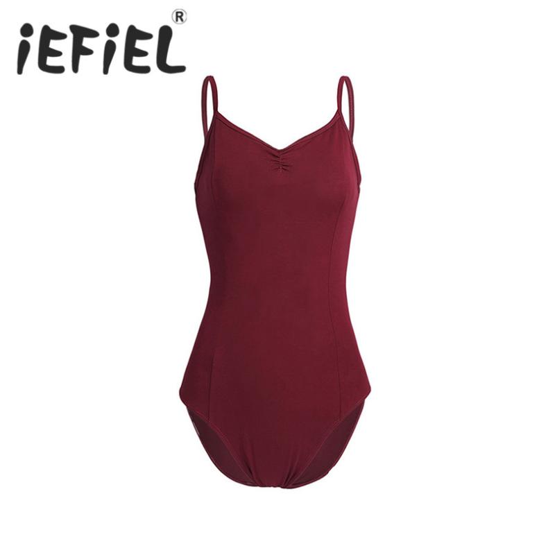 

iEFiEL Women Adult Criss Cross Back Built In Shelf Bra Ballet Dancer Leotard Tutu Dress Dance Performance Dancing Costumes Dress, Black