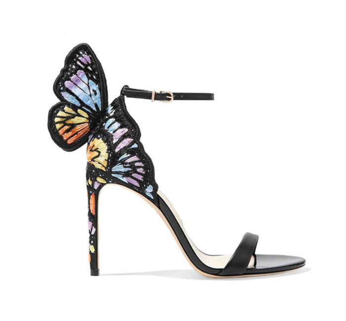 women's shoes with butterflies