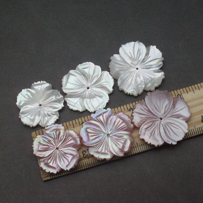 

1pc Natural Pearl Shell 25-30mm Carved Large Flower Fashion Jewelry Making Handmade DIY Necklace Hair Clip Earrings Accessories