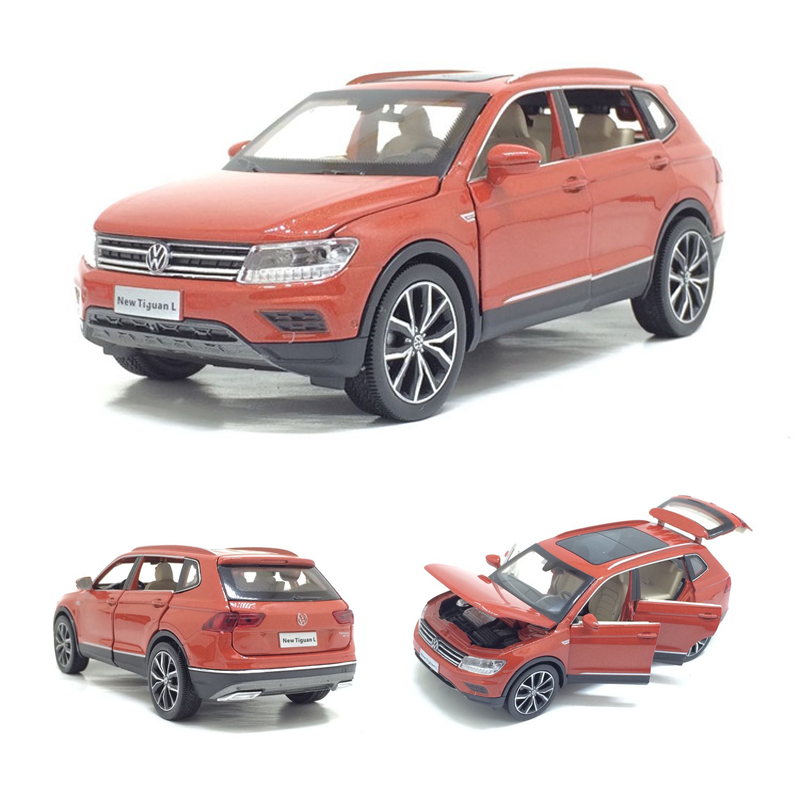 

1:32 Scale FAW Original Factory Diecast SUV Car Model For TheVolks wagen Tiguan L Collection Model Pull Back Alloy Metal Toys