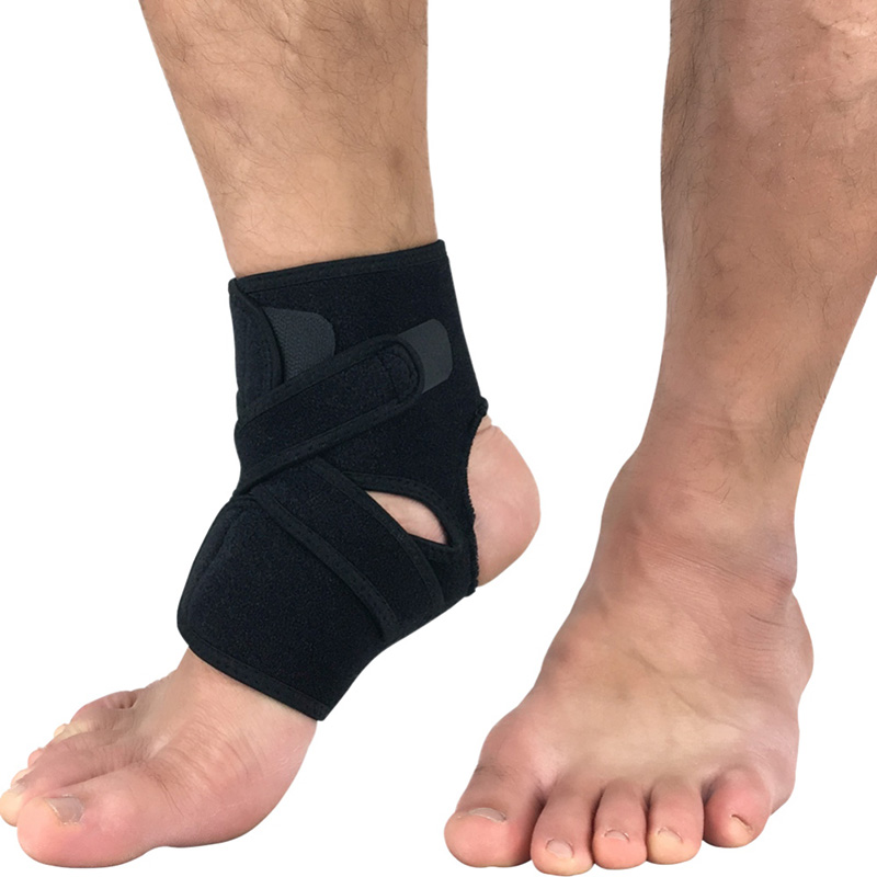 

Sports ankle guard high elastic compression bandage diving material protection ankle socks basketball football climbing gear set, Black