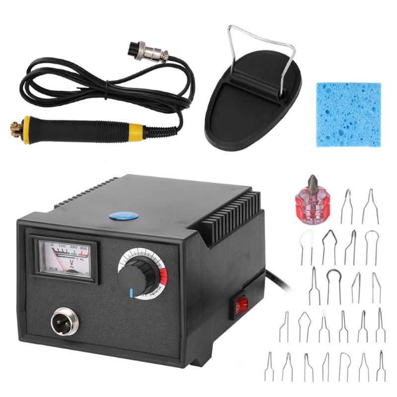 

Multifunctional Electric Gourd Wooden Pyrography Machine Pointer Instrument with 23pcs Heating Pen Heads