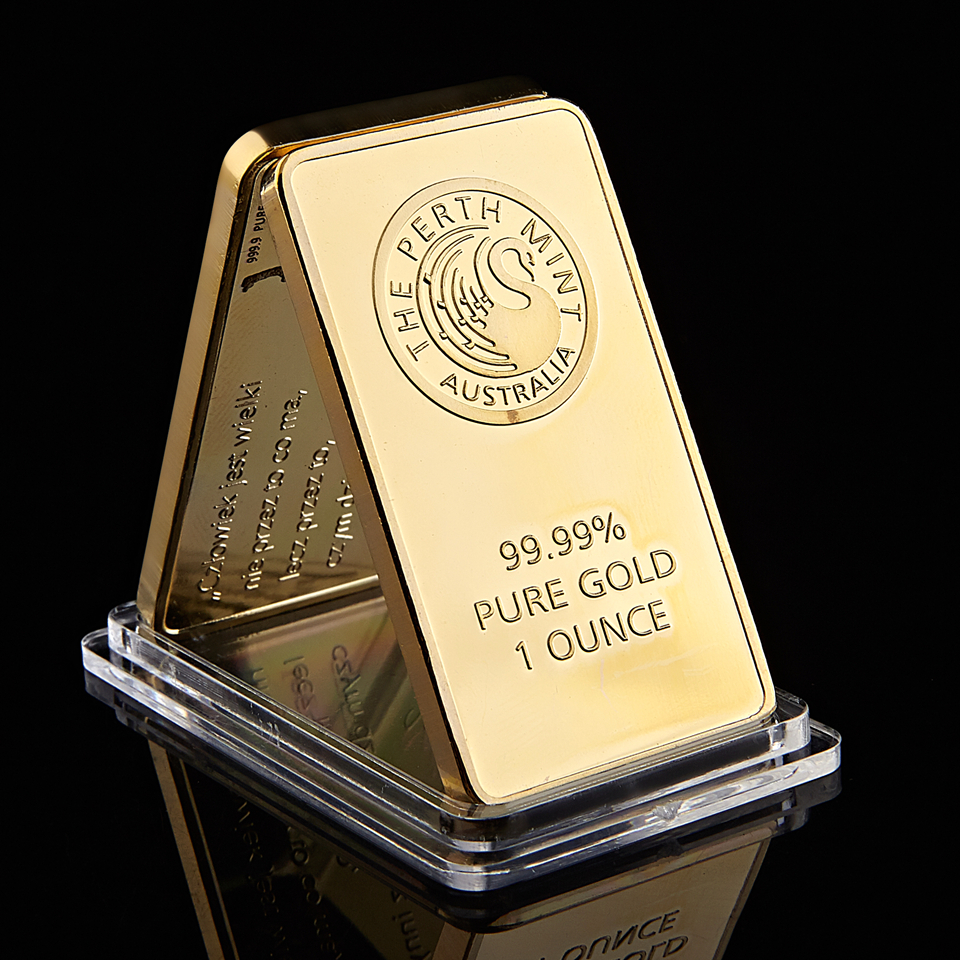 

The Perth Mint Bullion Bar Australia Gold Plated Craft 24k Birthday Holiday Gifts Home Decorations Crafts