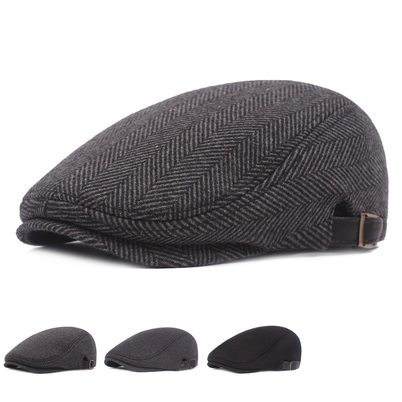 

Male Mens Flat Cap Beret Leisure Weman Newsboy Adjustable Breathable Hat Winter Chapeau Gentleman Classic Retro Autumn Bone, 02