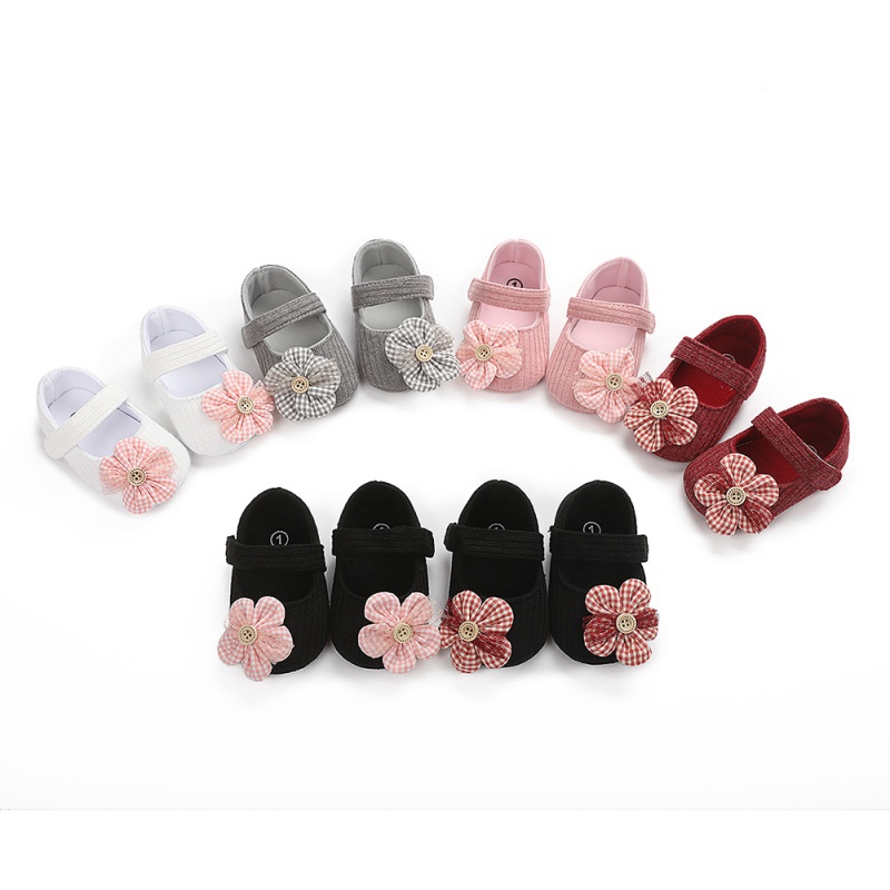 

Baby First Walkers Clothing Kids Infant Newborn Baby Boy Girl Unisex Soft Sole Crib Shoes Flower Cotton Prewalker Shoes2