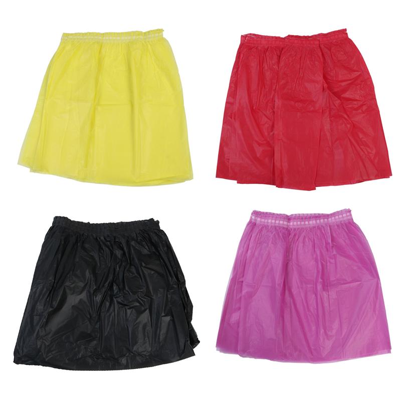 

Plastic Table Skirt Portable Disposable Desk Skirt Party Supplies Tablecloth for Party Wedding Birthday Home Decors