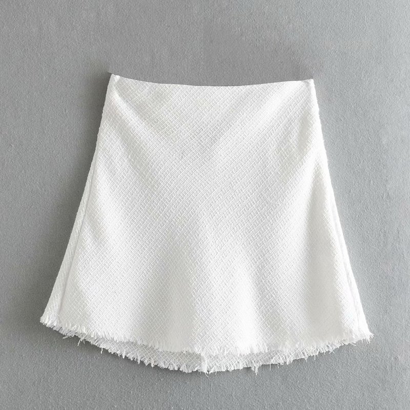 

Fashion Women BB30-9280 European and American fashionable tweed miniskirt, See chart