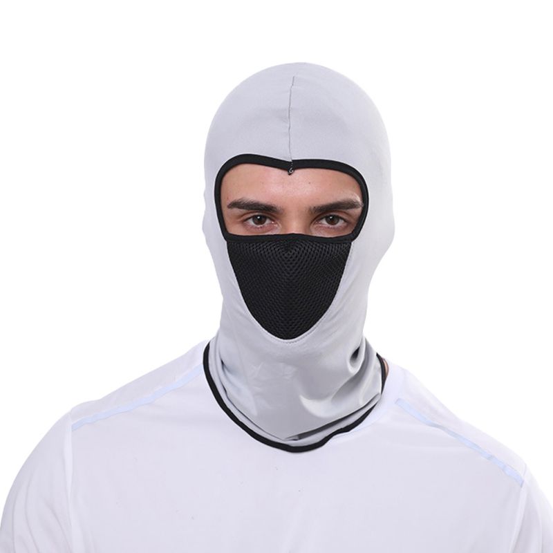 

Outdoor Hiking Scarve Summer Cycling Riding Hood Face Headband Rashguard Windproof Sun Protection Hood Breathable Mesh Gauze, Blue