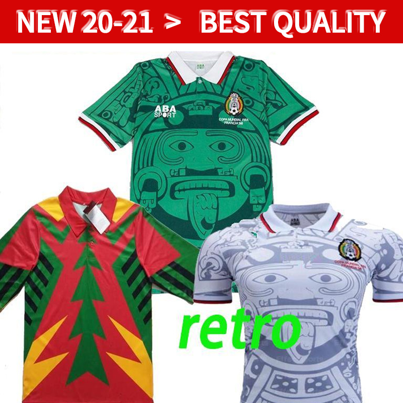 

1998 World Cup Mexico Retro Soccer Jerseys HERNANDEZ BLANCO 1998 World Cup RetRO Mexico home away football jerseys shirts