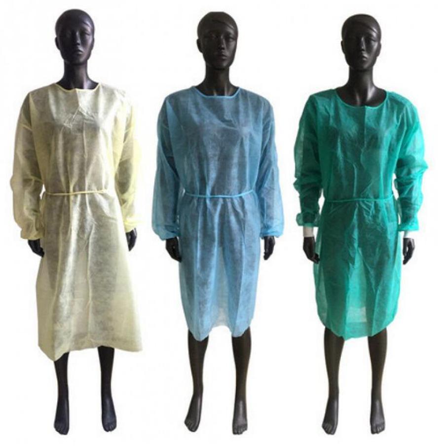 

Non Woven Protection Gowns Disposable PP Protective Isolation Clothing Anti Dust Coveral Working Clothes Unisex Aprons LJJP8