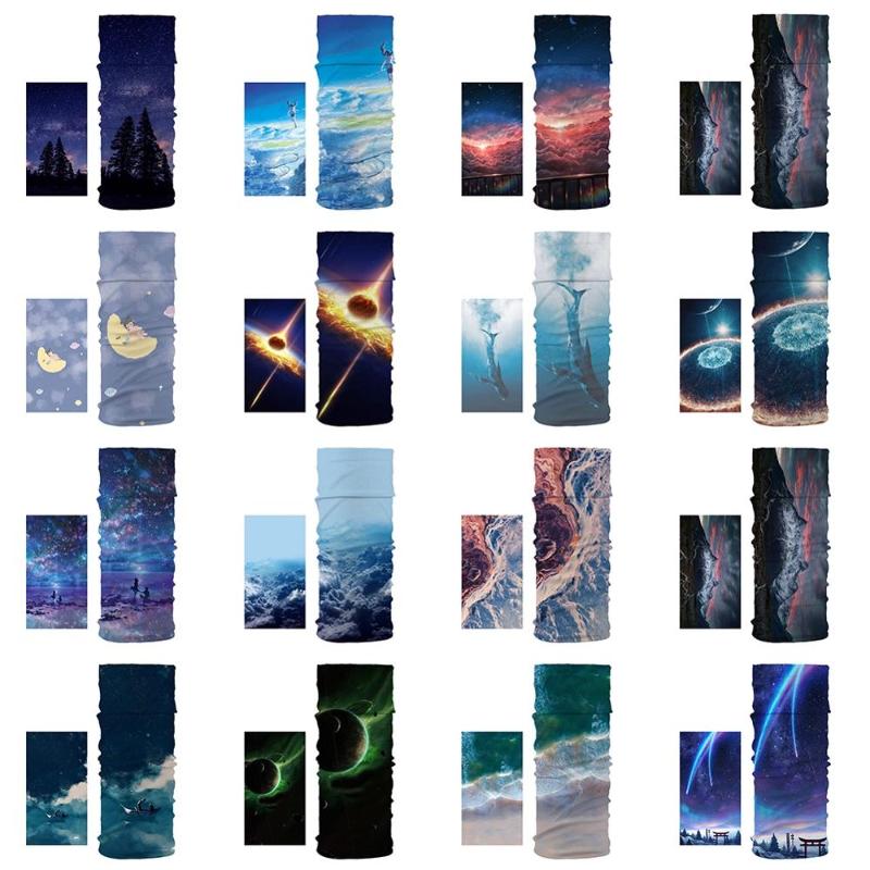 

The New Dustproof Scarf Beautiful Universe Landscape Pattern Soft Breathable Unisex Fitness Headband Wristband