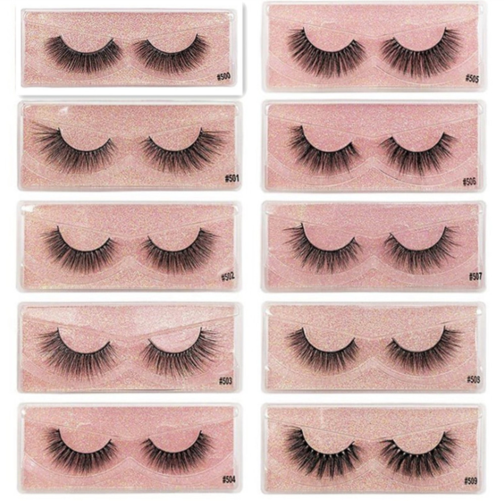 

Free Shipping ePacket NEW 3D Mink Eyelashes 100% Cruelty free Lashes Handmade Reusable Natural Eyelashes Wispies False Lashes happy_mei