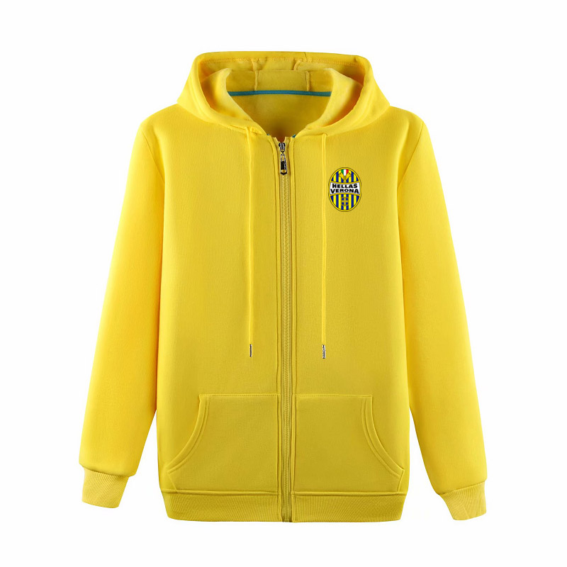 

Men's Hellas Verona fc 2019 Full-Zip Travel Jacket 2019 2020 Hellas Verona fc Cotton Sweater soccer Training jacket tracksuit Hooded jackets, Black;red