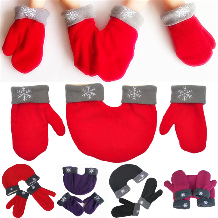 

3pcs/set Couple gloves Polar Fleece Lovers Winter Thicken Warm Glove 4 Color Sweethearts Christmas gift Romantic Couples Mittens JY414, #01red