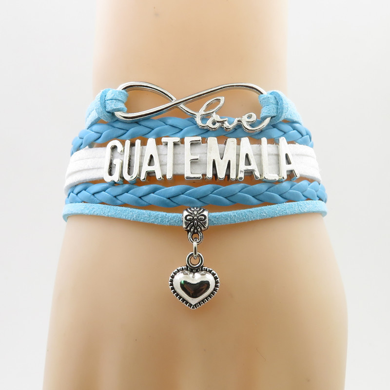 

Infinity & Guatemala For Argentina Bracelets National National Flag Bangles Charm Bracelet Heart Woman And Man Bracelets Bibiv