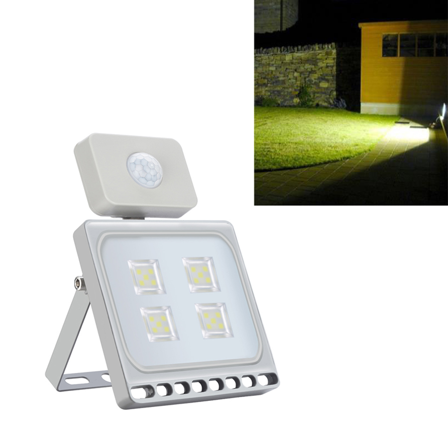 

US Warehouse LED Lamp 10W 20W 50W Floodlight Infrared sensor home garden balcony outdoor door lamp waterproof IP65 Send for free