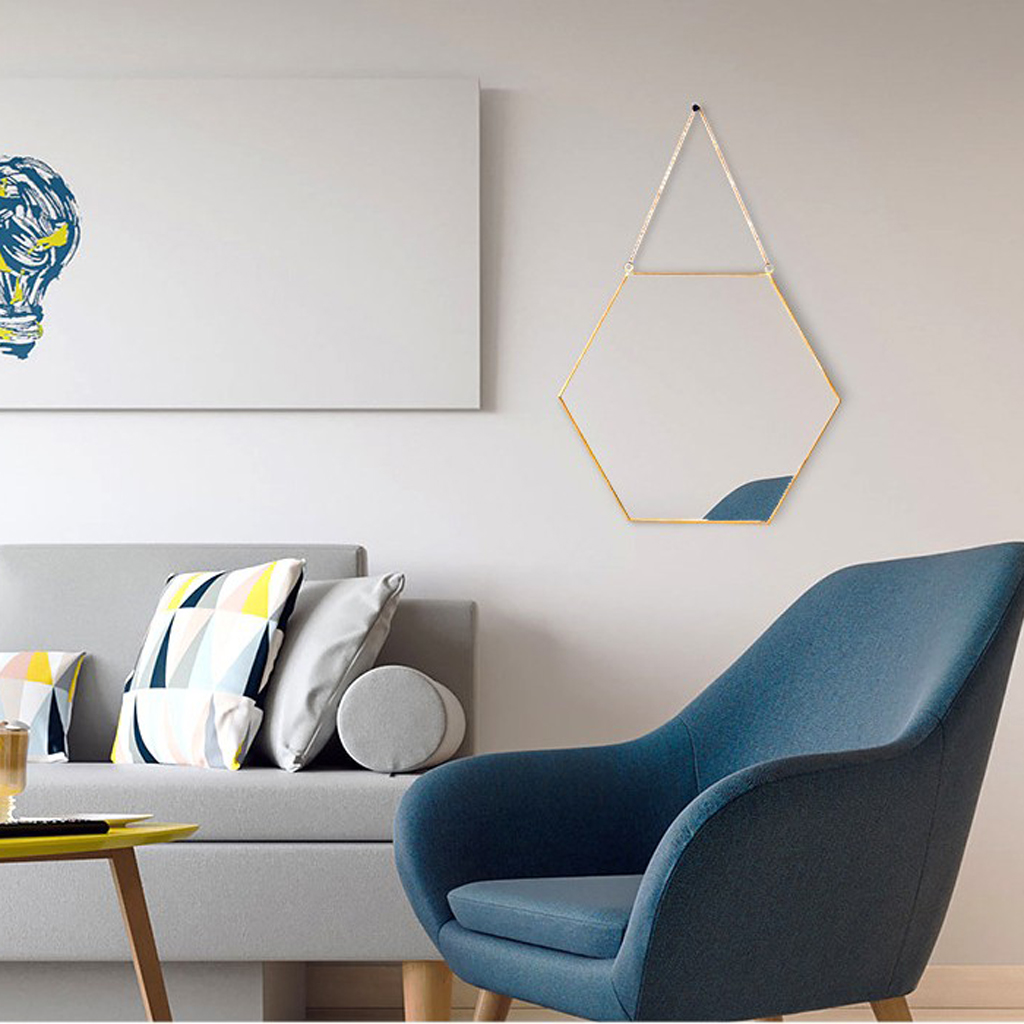 

wrough iron golden frame mirror vanity make up mirror wall mirror for bathroom, entryways, washrooms, living rooms