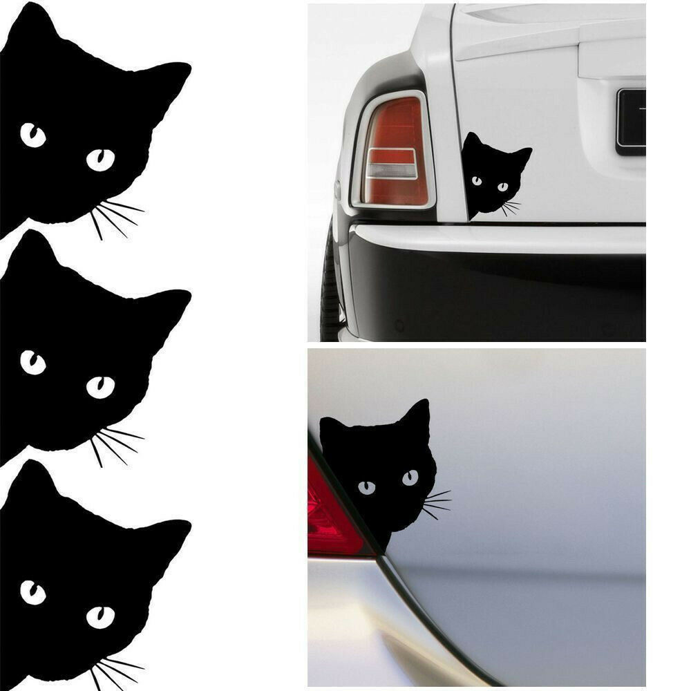 Cat Face Head Funny Decal Car Laptop Truck Home Door Wall Window Vinyl Sticker