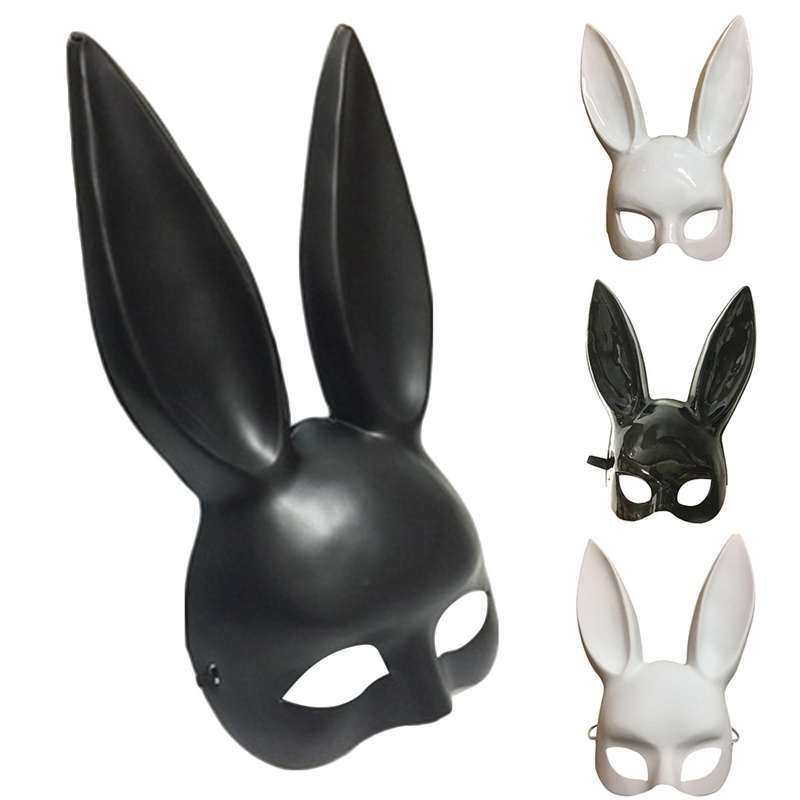 

Rabbit mask fashion easter masquerade mask bunny rabbit face mask height long 36cm for birthday party easter halloween costume