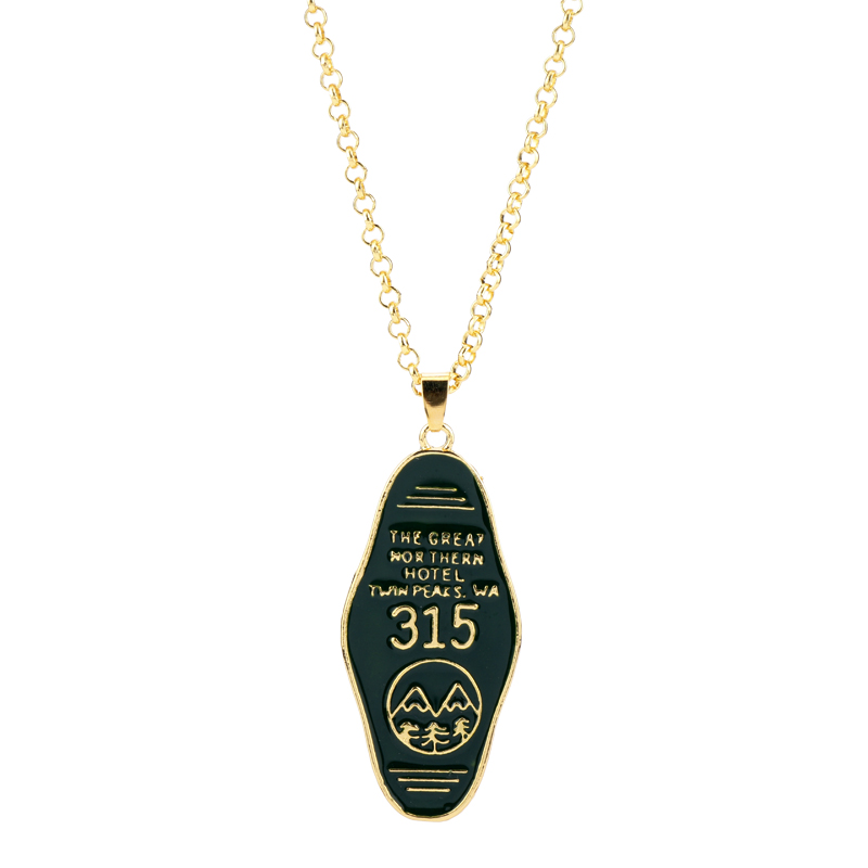 

Pendant Necklaces Dongsheng TV Jewelry The Great Northern El Room # 315 Twin Peaks Key Tag Necklace Fashion Jewelry-30