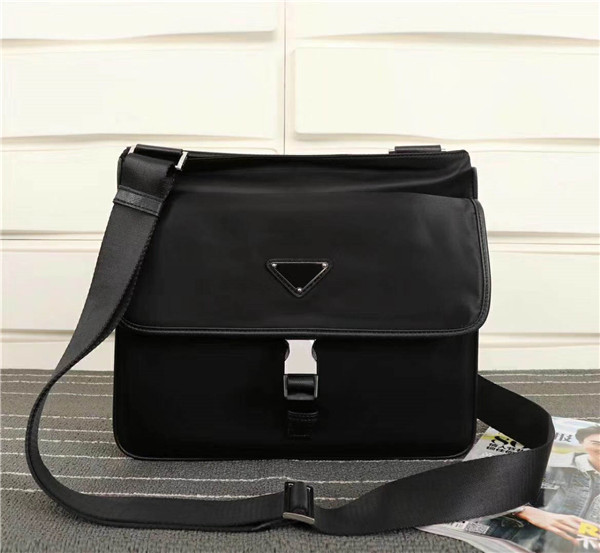 

Global free shipping classic luxury package Canvas leather cowhide men's shoulder bag best quality handbag 269 size 28cm 27cm 7cm, Black