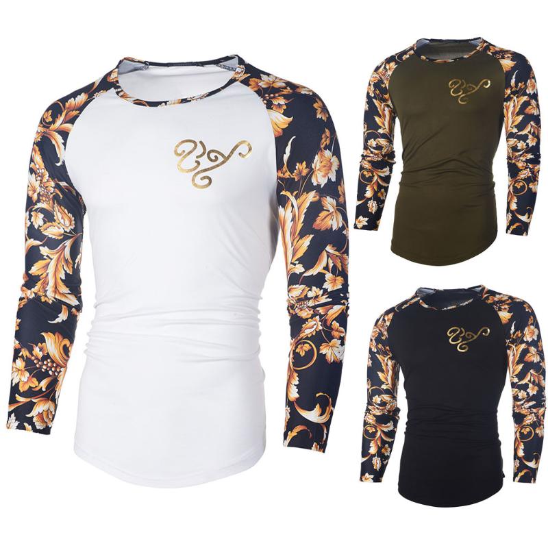 

Men's T-Shirts summer 2020 printed print letter T-shirt stitching blouse men's sportswear t shirt men sports sunscreen, Black