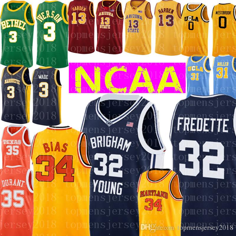 

Brigham Young Cougars 32 Jimmer Fredette Jersey Maryland 34 Len Bias University Embroidery Basketball Jerseys Cheap wholesale, Ucla